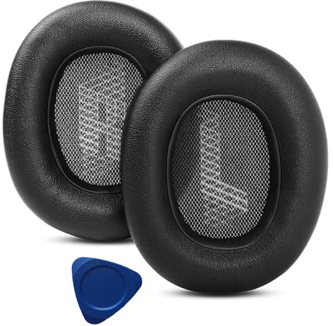 jghcsz Ohrpolster Ersatz für JBL E65 (E65BTNC) Live 650 (650NC 650BTNC) Live 660 (660NC 660BTNC) Duet NC Wireless Kopfhörer, Schaumstoff Kissen mit weichem Leder (schwarz)