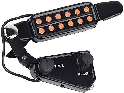 Tonabnehmer Akustikgitarre, 12 Loch Gitarre Tonabnehmer Elektrischer Wandler Tonabnehmer für 12 Saitige Konzertgitarre, Akustische Gitarren Zubehör
