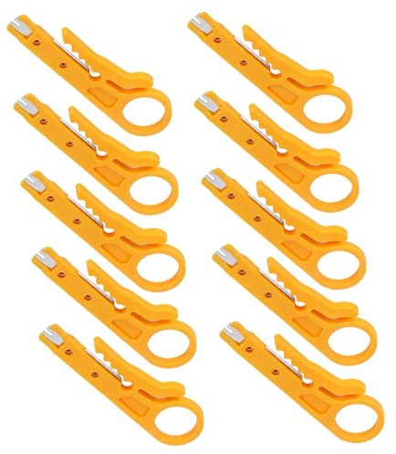 Pinze spelafili di rete, 10 pezzi, crimpatura multiuso per spelafili, CAT-5, CAT-5e e CAT-6, linee dati, elettricisti, utensili manuali, cavo con un diametro
