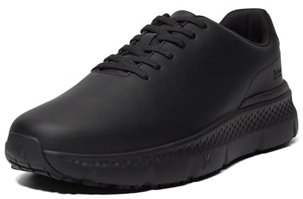 Timberland PRO Men's Power Shift Leather Soft Toe Gripmax Slip Resistant Hospitality Work Shoe, Black, 14W