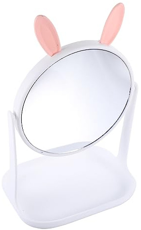 STOBAZA Espejo De Tocador Redondo Espejo Decorativo De Escritorio para Maquillaje para Dormitorio y Baño