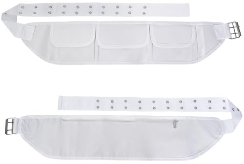 Ihram Ceinture pour Homme Hajj Umrah – Ceinture Porte-Monnaie réglable avec Poches – Ceinture Hajj Tendance – Taille Unique, Blanc, One Size, Style B