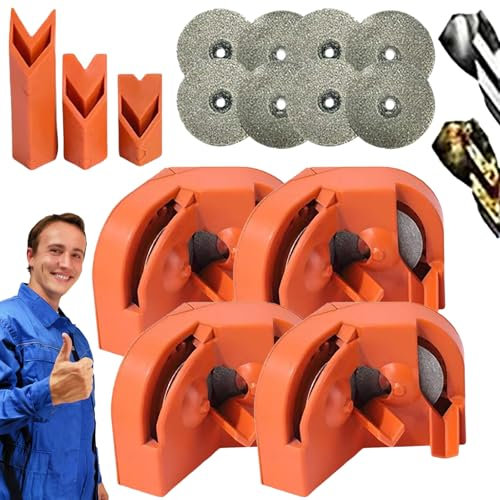 Braioncalit Drill Bit Sharpener, Coptionruise Drill Bit Sharpener, Translatiok Drill Bit Sharpener, Drill Bit Sharpener For All Bits(5/64''- 5/8''), Multipurpose Drill Bit Grinding Sharpener (4 Sets)