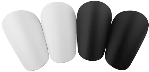 Sudnsadaks Lot de 4 mini protège-tibias, 10 × 6 cm, protège-tibias de football, protège-jambes pour adultes et enfants, anti-collision, protège-tibias, accessoires d'entraînement de football