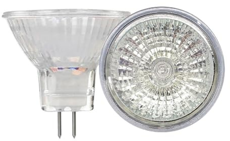 UGEFKMQ Halogen Bulb MR11 10W 6V Halogen Lamp MR11 6V 5W G4 Bi-Pin Base Spotlight Warm White for Landscape, Accent, Track Lights, and Fiber Optics 10W