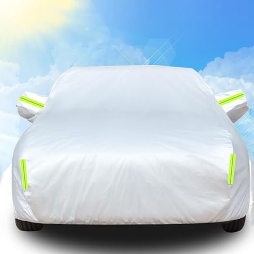 Generisch Allwetter-Vollgarage für Volkswage n Touran, Auto Abdeckplane Outdoor Autoplane Wasserdicht Atmungsaktiv UV-Beständig Kratzfest(Silver,für Volkswage n Touran)