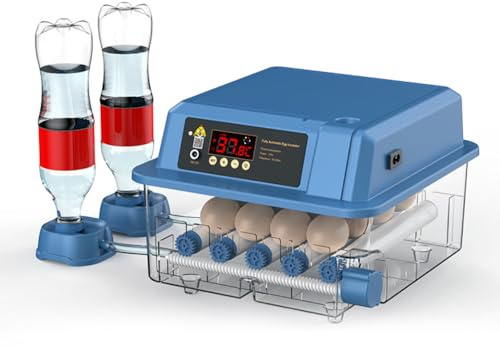 NEWFUN Incubadora de Huevos, Incubadora Totalmente Automática de Temperatura Controlada con Volteo Automático de Huevos y Humidificación para Huevos, Huevos de Codorniz y Huevos de Pato (15)