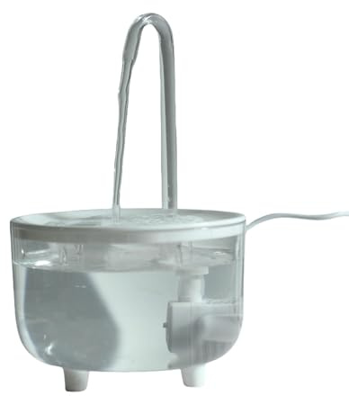 FCDURACORE Fontaine a Eau Chat Distributeur d'eau pour Animaux De Compagnie Filtre À Circulation Automatique Chats Intelligent Compagnie-Couvercle Blanc - Rond-Interface Euro Jauge 15 * 8 5cm
