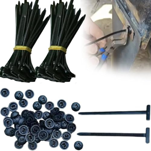 Lot de 50 boucles universelles en nylon pour serre-câbles autobloquants robustes - Petites sangles de serrage - Outil multifonction en plastique pour réparation quotidienne de voiture (50 pièces)