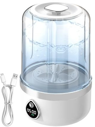 Portable Washing Machine, USB Small Washer Machine, Compact Mini Laundry Cleaner, Deep Clean for Clothes, Socks, Dorm, Apartment, Home, Camping, Travel, Kids, RV