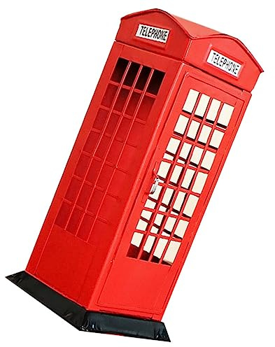 UPKOCH 1Pc Vintage Coin Bank Creative Saving Jar for Decorative Tinplate Money Pot Red Design for Cash Storage and Organization Birthday