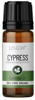 Lily & Loaf Organic Cypress Essential Oil, 10ml, 100% Pure | 100% Pure Organic Steam Distilled Essential Oil