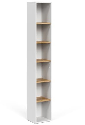 Vicco Armadio per il bagno Viktor, Bianco/Artisan, 30 x 188.6 cm, utilizzabile per la conservazione verticale di accessori da bagno