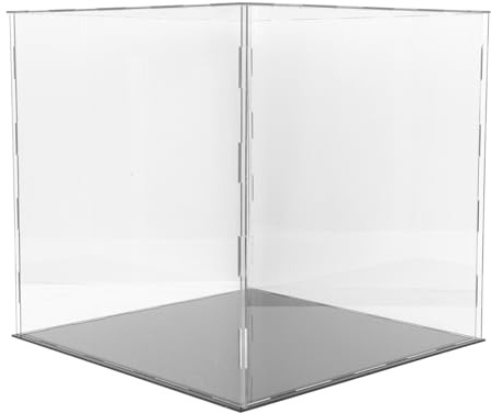 Parliky Scatola Trasparente in Acrilico per Stoccaggio e Esposizione Palloni da Basket Calcio e Pallavolo Contenitore Antipolvere 28X28X27 CM per Uso Domestico e Collezioni Sportive