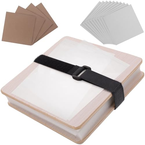 GARVALON Kit Prensa Flores Profesional con Esponja Distribuidora de Presión Herramienta para Prensar Plantas y Frutas Secas DIY para Manualidades y Decoración Portátil para Uso al Aire