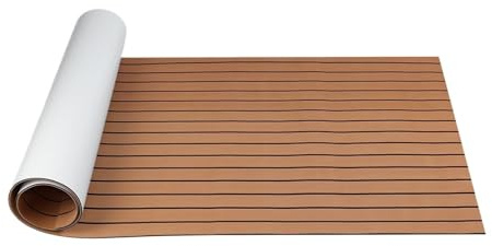 DSFIHJO Pavimentazione per Barche 600/900/1200x2400mm Teak Flooring Self Adhesive Eva Boat Yacht Marine FauxTeak Decking Sheet Pad Foam Floor Mat Adesivo(240x90CM Brown)
