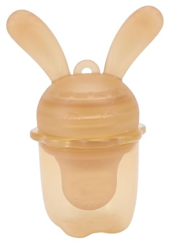 Luocute Mangiatoia per Frutta per Bambini, Massaggiagengive Autoalimentante in Silicone Sicuro con Impugnatura Ergonomica per Snack a Purea di Frutta e Verdura per Neonati 4 Mesi + (L)