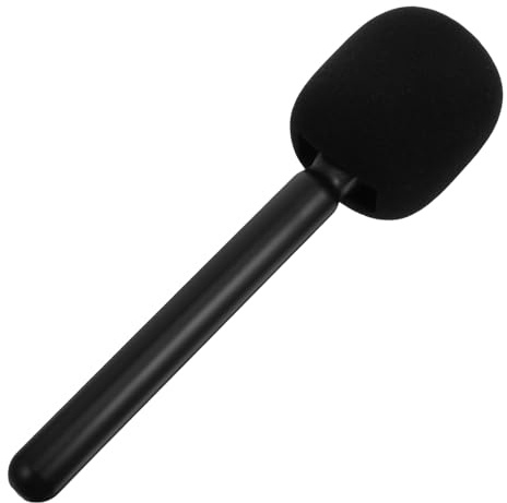 Gogogmee Giocattolo Microfono Finto in Plastica Nero Design Realistico e Portatile, per Performance Scolastiche e Intrattenimento Familiare