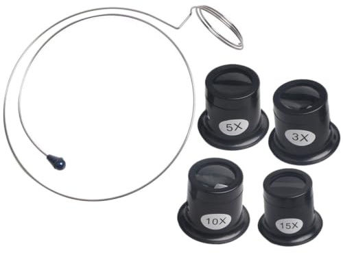 SHINEOFI Uhrenlupe mit Kopfband für Präzise Reparaturen Kunststoff und Glas Handsfree Design für Industrielle Nutzung und Uhrmacherarbeiten Zufällige Farbe