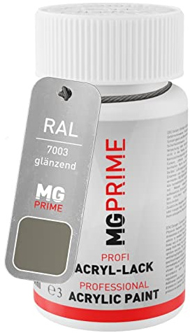 MG PRIME RAL 7003 Moosgrau/Moss grey glänzend Lackstift | Lackfläschchen mit Pinsel, 50 ml, schnelltrocknend