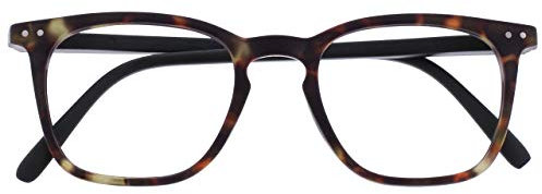 OPULIZE Bex Fernbrille Kurzsichtigkeit Groß Quadrat Cool Designer Rahmen Federscharniere Kratzfest Braun Schildpatt Herren Damen M64-2 -2.00