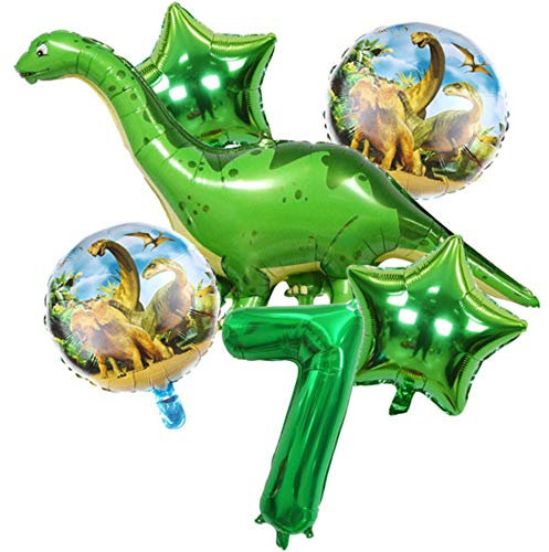 DIWULI Globos de Cumpleaños Dinosaurio 7 Años - Decoración