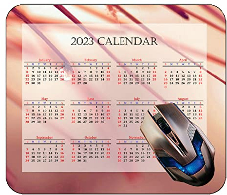 Spelmusmatta 2023 års kalender med semester, flyg blomma linje ljus kontor musmatta