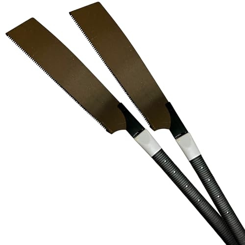 2x Japansäge Kataba, Robuste 270mm Klinge - Superscharfe Japanische Säge Feinsäge für Präzisionsschnitte - Hochwertige Qualität für Profis, ähnl. Zugsäge Laubsäge Fuchsschwanz Holzsäge + 1x Bildmagnet