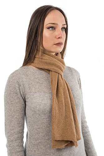 Dalle Piane Cashmere Damen Schal Uni 100% Kaschmir | Halstuch für Büro, Abend und Reisen, 165x28 cm, vier Jahreszeiten, Geschenk für Sie, Made in Italy