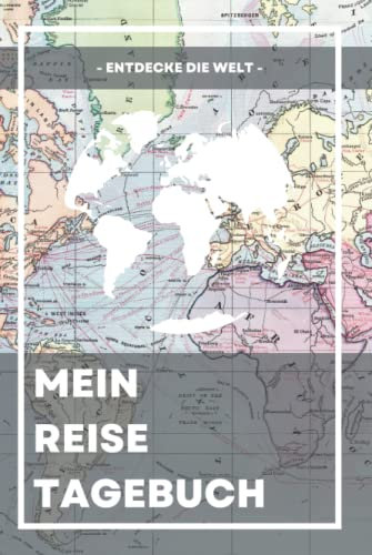 MEIN REISETAGEBUCH - Entdecke die Welt: Reisetagebuch zum Ausfüllen | Reisejournal zum Selberschreiben | Mit Platz zum Einkleben deiner Polaroidfotos ... Hardcover ca. Din A5 | Cover 1 Weltkarte bunt