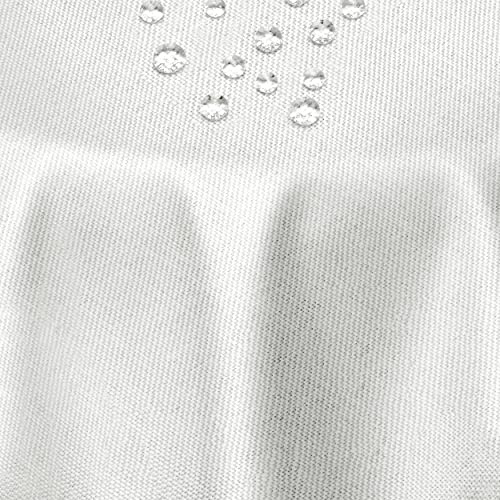 DecoHomeTextil Leinen Optik Tischdecke Oval 135 x 180 cm Weiß