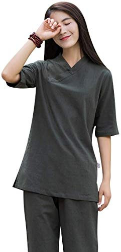 Vier-Jahreszeiten-Tai-Chi-Uniform-Set, Kampfsport-Anzug, Damen-Tai-Chi-Uniform, Baumwolle, Zen-Meditationsanzug, chinesische Kung-Fu-Kleidung, Yoga-Kleidung mit halben Ärmeln,