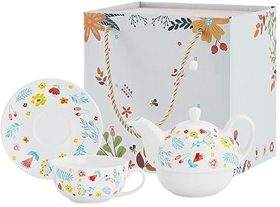 Service à thé anglais de l'après-midi en céramique, théière mère et enfant, cafetière pour bureau, maison, restaurant, café, salon de thé, minimaliste romantique rose fleur bleue