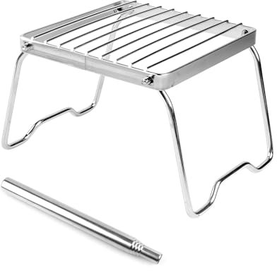 ZSMJAER Parrilla Transportable, Rejilla Plegable de 17 cm, Ideal para Barbacoa Salvaje, Perfecta para Llevar a Cualquier Parte, para Vivaquear