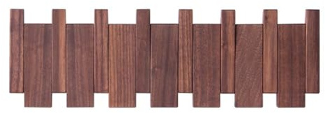 Koomuao Liemuao Porte Manteau Mural Bois pour la Maison, Patère Murale 4/6 crochets Rétractables, Crochets et Patères pour accrocher vêtements, manteau, chapeaux, vestes, sac à dos (6 Crochets-C)
