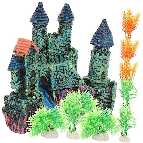BESPORTBLE 1 Satz Aquarium Dekoration aquaristik zubehör Aquarium Zubehör Garnele Aquarienhaus aus Harz Harzburg Anlage Fisch Schloss verschleißfeste Fischburg Pflanze schmücken Haustier PVC