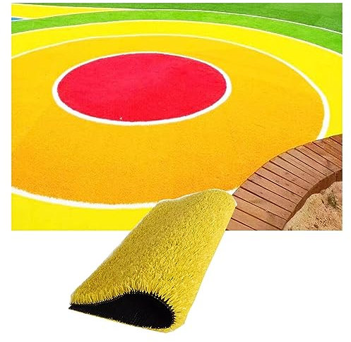 Rasenmatte für den Garten, UV-beständige Kunstrasenrolle für den Außenbereich, Kunstrasen für Hunde, verschleißfester, rutschfester Kunstrasenteppich für den Balkonspielplatz (Farbe: Gelb,