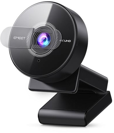 EMEET C950 4K Webcam für PC, 8 Megapixel 4K UHD, PDAF-Autofokus, Mikrofon mit Geräuschunterdrückung, 70° FOV, 1080P@60FPS, Sichtschutz, USB 2.0 Plug&Play, Webcam Ideale für Zoom/Teams