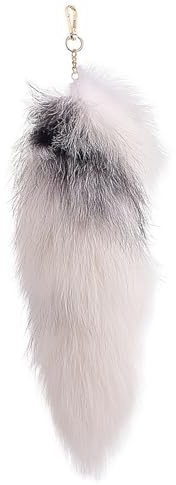 Therian Tail Kunstfell Fuchsschwanz Anhänger Faux Fur Fox Keychain Fuchs Schwanze Furry (11)