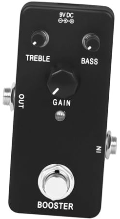 Elektrisches Gitarren Effektgerät Pure Booster High Gain, Schwarz | Abs Gehäuse, Präzise Klangsteuerung, für E-gitarre, Kompakte Bedienung