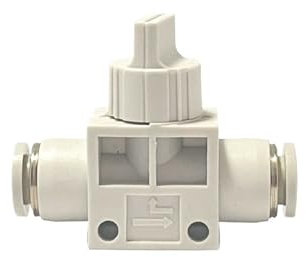 1PCS White Pneumatic Fittings Trachea Quick-insertion Hand Switch Valve HVFF-04-06-08-10-12 Manual Valve(HVFF6)