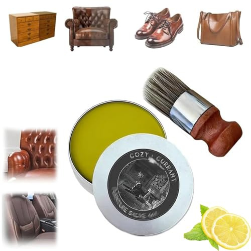 Kit de Pommade en Cuir Luxgrove, Luxgrove - Pommade pour Réparation du Cuir et des Meubles, Kit de Pommade en Cuir Luxgrove 2025 Nouveau, Pinceau Applicateur pour Pommade en Cuir et Réparation de