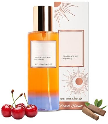 Vaniglia Profumo,Body Splash per donne,Spray profumato per corpo e capelli,Body Spray, spray profumato a lunga durata, per capelli e corpo, Eau de Toilette (Legno di sandalo ciliegia)