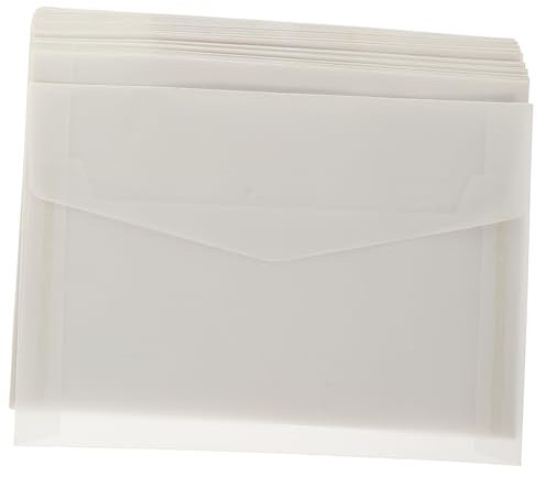 COLLBATH Lot De 60 Demi-enveloppes Translucides Pour Cartes Dinvitation Pochettes Pour Billets Et Feuilles Budgétaires