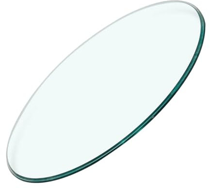 MAGICLULU Runde Glastischplatte Aus Gehärtetem Glas Verdickte Transparente Tischplatte Für Beistelltisch Esszimmertisch Klarer Glasuntersetzer Für Getränke
