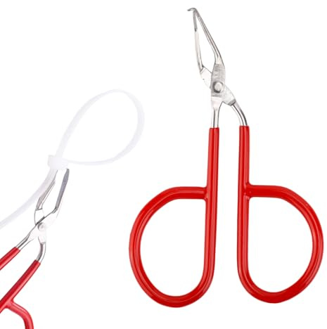 BOXOB Kabelbinder Öffner, Kabelbinder Entriegeln Werkzeug aus Edelstahl Taschenformat mit Roter Griffabdeckung zum Lösen und Verbesserung der Auslastung