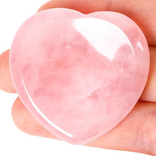 XIANNVXI Pierre De Souci En Quartz Rose Pierre De Souci En Cristal De CœUr En Quartz Rose Pierre PréCieuse Naturelle Pour Le Soulagement De L'AnxiéTé Cristaux Roses Cadeaux Pour Femmes