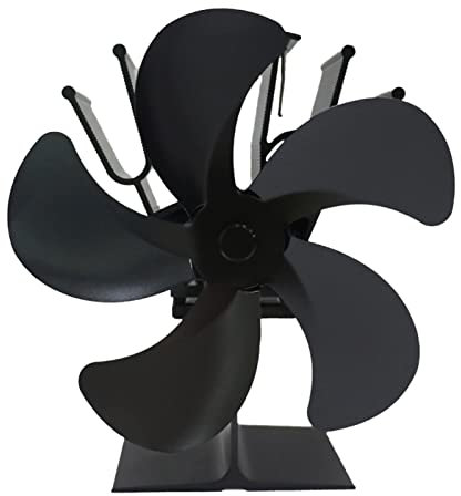 Ventilateur de poêle à bois silencieux alimenté par la chaleur 50 ℃ 5 lames pour poêles à gaz/granulés/bois/bûches