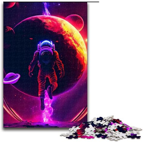 1000 teiliges Puzzle für Erwachsene Neon Fliegende Astronomie Puzzle für Erwachsene Holzpuzzle anspruchsvolles Spiel 75 x 50 cm
