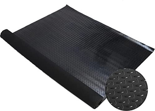 RAGOPILEN Alfombra de Goma para Suelo de Garaje, Alfombrilla de Goma for Garaje, Color Negro, 5,9 x 1 m